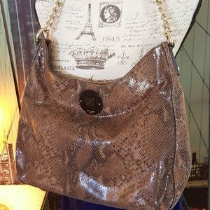 " kate spade " snakeskin hobo bag